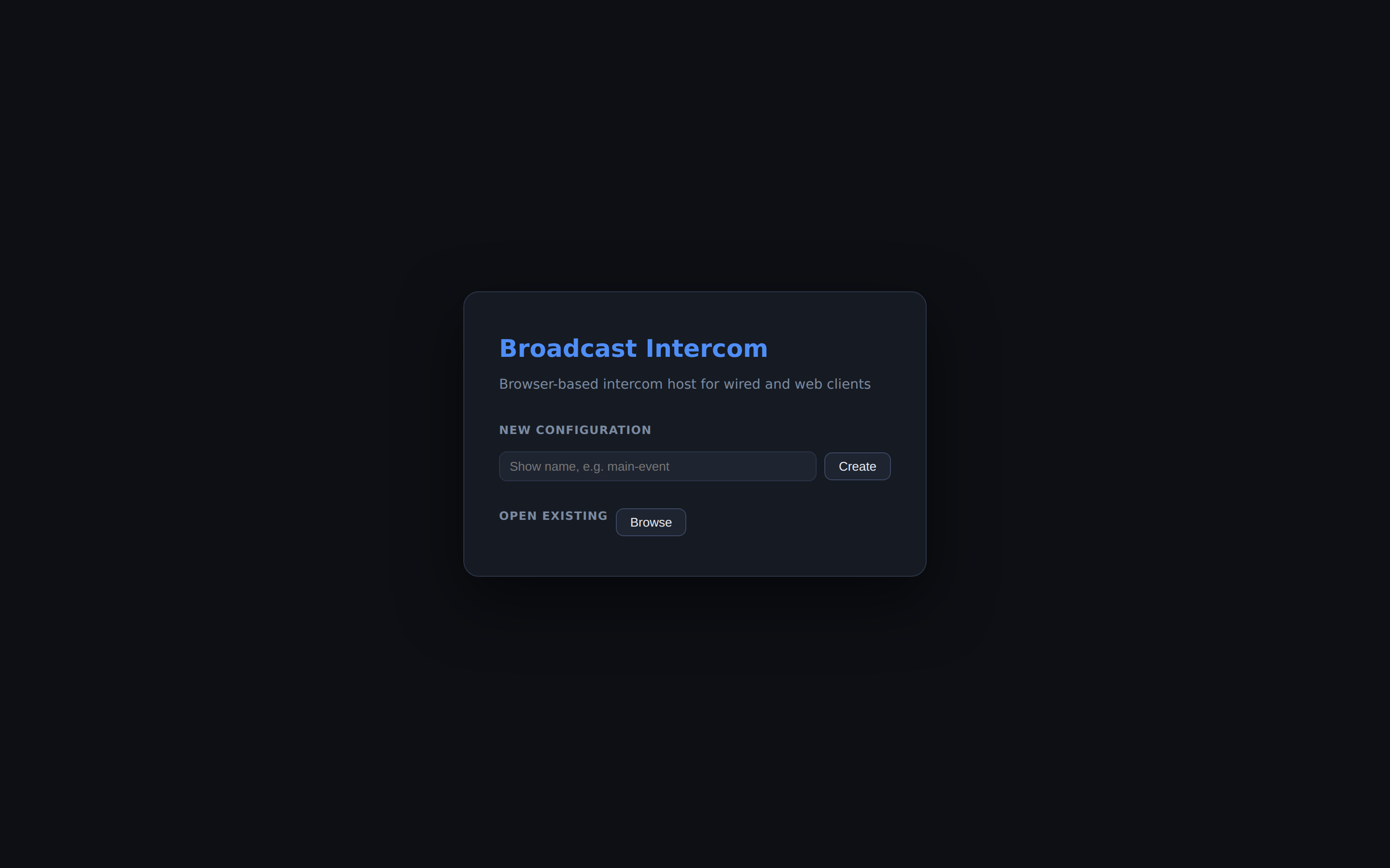 Start screen